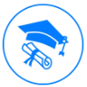 Education icon representing virtual learning environments